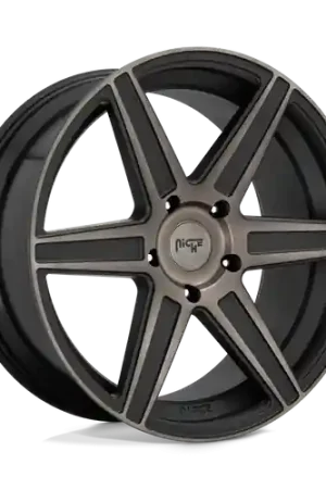 Niche 1PC M236 CARINA 5X150 22X9.5 +30 MATTE MACHINED DOUBLE DARK TINT Direct From Manufacturer