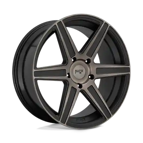 Niche 1PC M236 CARINA 5X150 22X9.5 +30 MATTE MACHINED DOUBLE DARK TINT Direct From Manufacturer