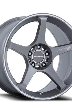 Motegi Mr159 Battle V Wheel 17x8.5 5x114.3 Gunzilla w/ Machined Lip Stripe 35mm - FREE T-SHIRT INCLUDED! Crafted