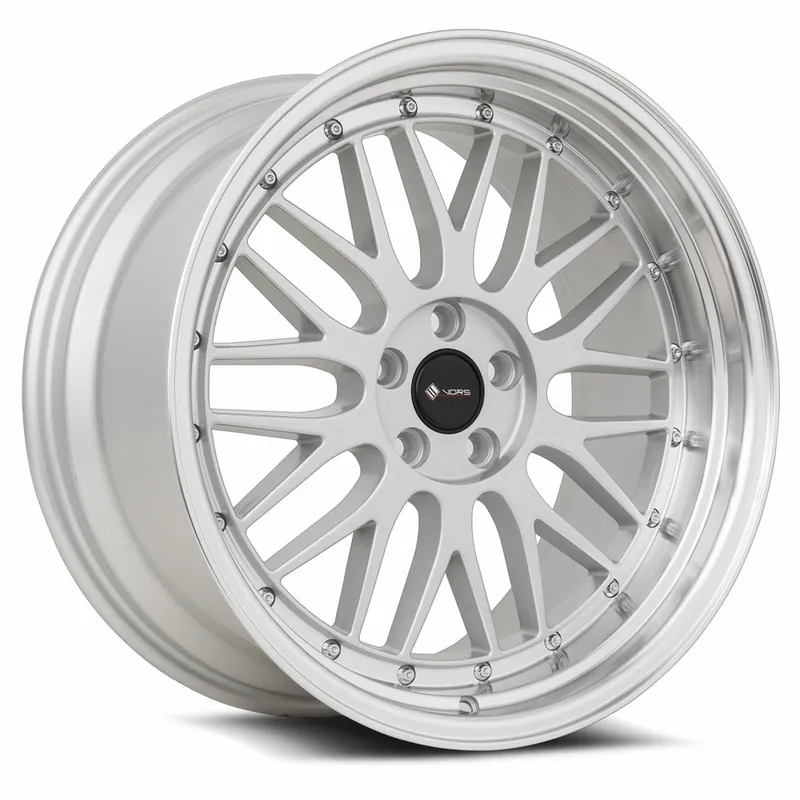 Vors Vr8 Wheel 20x9.5 5x114.3 Silver w/ Machined Lip & Chrome Rivets 35mm Time-Limited