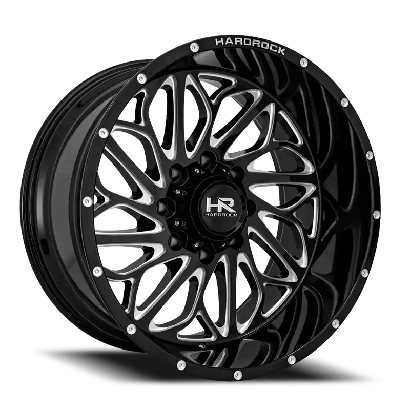 Best Price Hardrock Offroad Blacktop Xposed Wheel 20x10 5x127 Gloss Black Milled -19mm