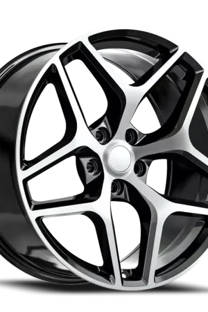 Money Back Guarantee O.E. Revolution Z28 Wheel 22x9 5x120 Gloss Black & Machined 35mm