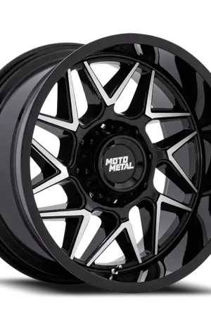 Moto Metal Mo812 Turbine Wheel 20x9 8x180 Gloss Black w/ Machined Face 1mm Certified