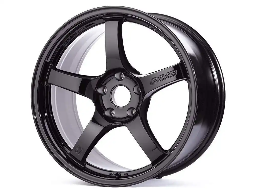 Gram Lights 57Cr Wheel 18x10.5 5x114.3 Gloss Black 12mm - FREE T-SHIRT INCLUDED! Money Back Guarantee