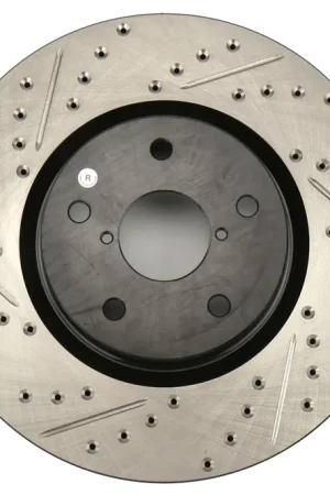 Crafted Stoptech Drilled and Slotted Rotor Single Front Right - 2015-2021 Subaru WRX