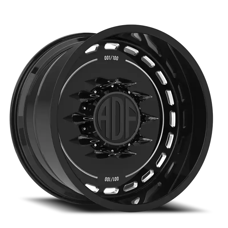 Low Price Adf Ltd - Wheel 30x16 5x127 Gloss Black/Machined -101mm - MINIMUM PURCHASE OF 4 - FREE T-SHIRT INCLUDED!