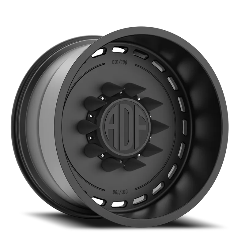 Adf Ltd Wheel 24x14 5x150 Satin Black -76mm - MINIMUM PURCHASE OF 4 - FREE T-SHIRT INCLUDED! Buy Direct