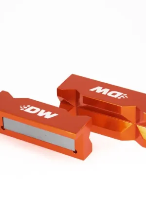 Next Day Delivery DeatschWerks 4in. Aluminum Soft Jaws w/ Magnet - Orange Anodized