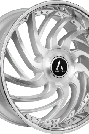 Lexani Vantage Xl Wheel 24x9 5x115 Silver Machined Face w/ Stainless Lip 10mm - FREE T-SHIRT INCLUDED! Buy Today