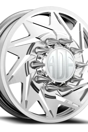 Adf Flex Right Dually Wheel - 24x8.25 8x165.1 Brushed 144mm - MINIMUM PURCHASE OF 4 - FREE T-SHIRT INCLUDED! Limited Edition