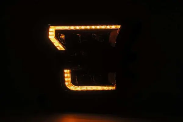 AlphaRex 17-20 Ford Raptor NOVA LED Proj Headlights Plank Style Alpha Black w/Activ Light/Seq Signal Popular