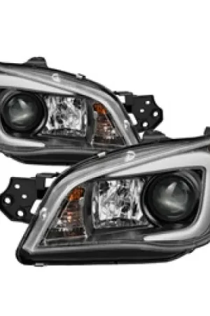 Spyder Subaru WRX 2006-2007 Projector Headlights - Halogen Only - Black PRO-YD-SWRX06-LBDRL-BK Bulk Order