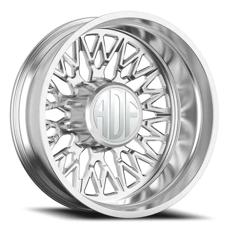 Weekend Sale Adf Techno Mesh Dually Wheel - 22x8.25 8x165.1 Brushed -167mm - MINIMUM PURCHASE OF 4 - FREE T-SHIRT INCLUDED!