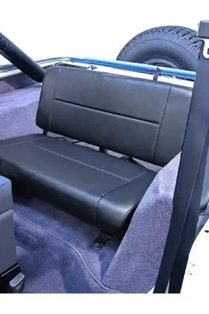 Popular Rugged Ridge Standard Rear Seat Black Denim 55-95 Jeep CJ / Jeep Wrangler