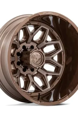 Hassle-Free Returns Fuel D876 Flux Dually Wheel 20x8.25 8x210 Platinum Bronze -227mm - FREE T-SHIRT INCLUDED!