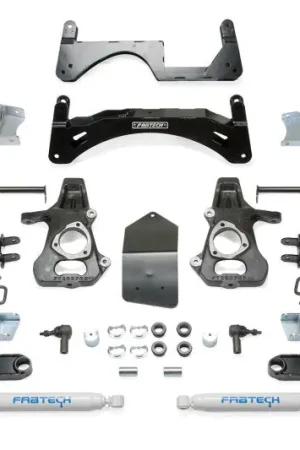 Next Day Delivery Fabtech 14-18 GM K1500 P/U w/oE Alm Or Stmp Stl UCA 6in Basic Sys w/Perf Shks