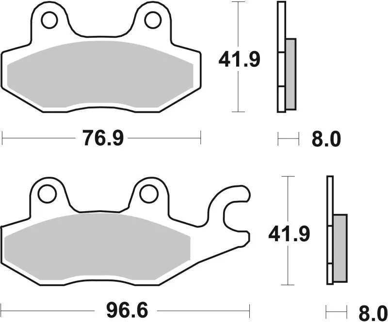Brembo OE 08-17 Kawasaki EX R Ninja 250cc Sinter Brake Pad - Front Luxury