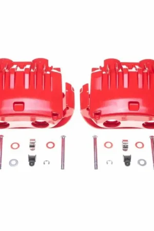 Viral Power Stop 94-98 Ford Mustang Front Red Calipers w/Brackets - Pair