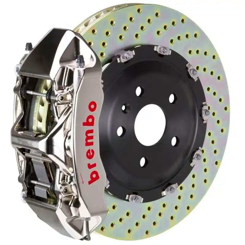 Same Day Shipping Brembo 19+ Z4/20+ Supra Front GTR BBK 6 Piston Billet 380x34 2pc Rotor Drilled- Nickel