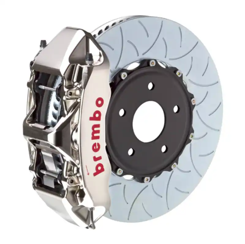 Free Delivery Brembo 22+ WRX Front GTR BBK 6 Piston Billet350x34 2pc Rotor Slotted Type-3- Nickel Plated