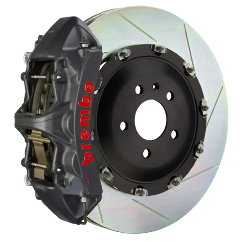 Brembo 14-18 A45 AMG Front GTS BBK 6 Piston Cast 380x34 2pc Rotor Slotted Type1-Black HA Certified