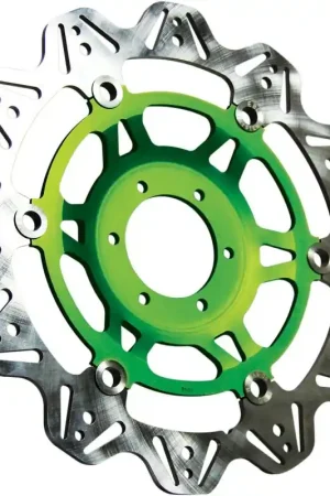 Brand New EBC 08-10 Kawasaki ZX10 R Ninja ZX 1000 E8F Front Left/Right Vee Floating Green Rotor
