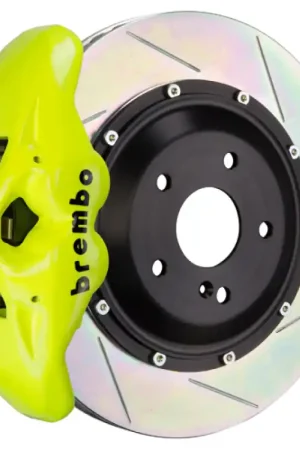 Limited Edition Brembo 08-15 Land Cruiser/LX570 Rr GT BBK 4 Pist Cast 380x28 2pc Rotor Slotted Type1 - Fluo. Yellow