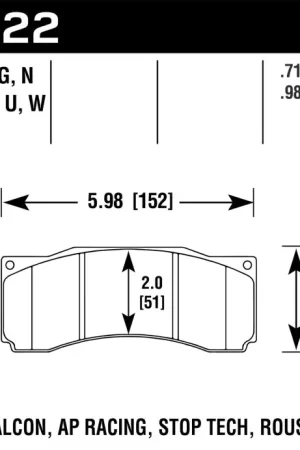 Hawk Alcon/AP Racing, StopTech Roush ER-1 Brake Pad Set Holiday Sale
