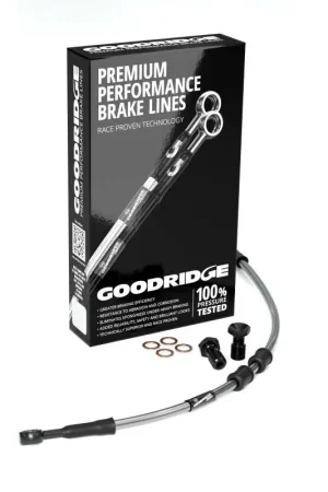 Goodridge 12-14 HD FLSTFB Fat Boy Lo (w/ABS) -2in Clear Brake Line Kit w/Stainless Steel Fittings In Demand