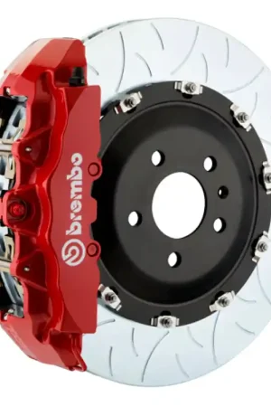 Brembo 11-23 Charger w/V8 Exc AWD/SRT8 Fr GT BBK 6Pis Cast 380x34 2pc Rotor Slotted Type3-Red Top Rated