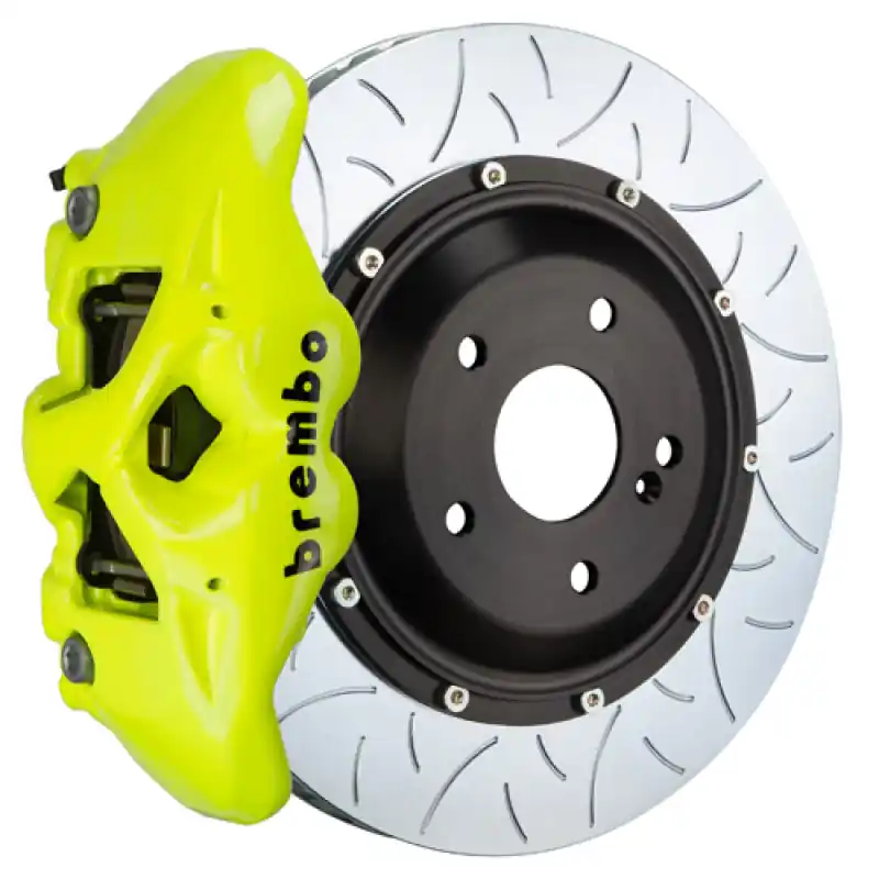 Markdown Brembo 15-20 RS3 Sportback Front GT BBK 6 Piston Cast 380x34 2pc Rotor Slotted Type3- Fluo. Yellow