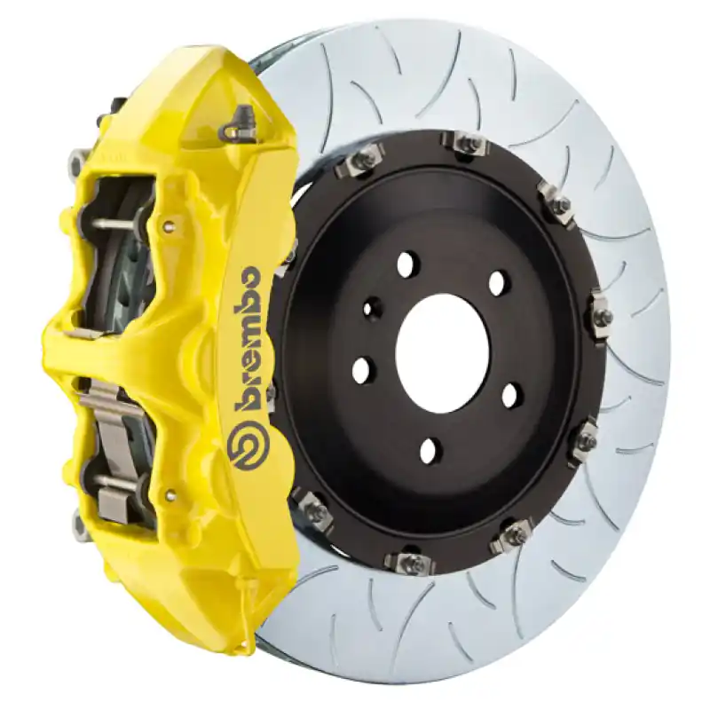 Brembo 08-14 C63 (Excl. Black Series) Fr GT BBK 6Pist Cast 405x34 2pc Rotor Slotted Type3- Yellow High Quality