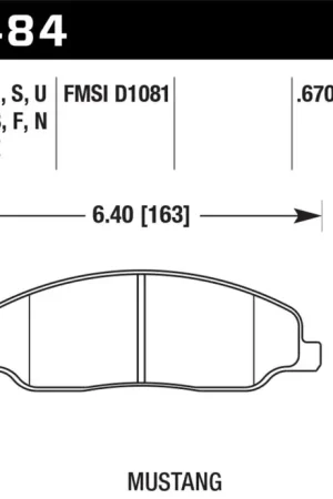 Hawk 2010 Ford Mustang 4.0L Base Front ER-1 Brake Pads Factory Price