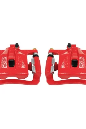 Reduced Price Power Stop 06-10 Hummer H3 Rear Red Calipers w/Brackets - Pair