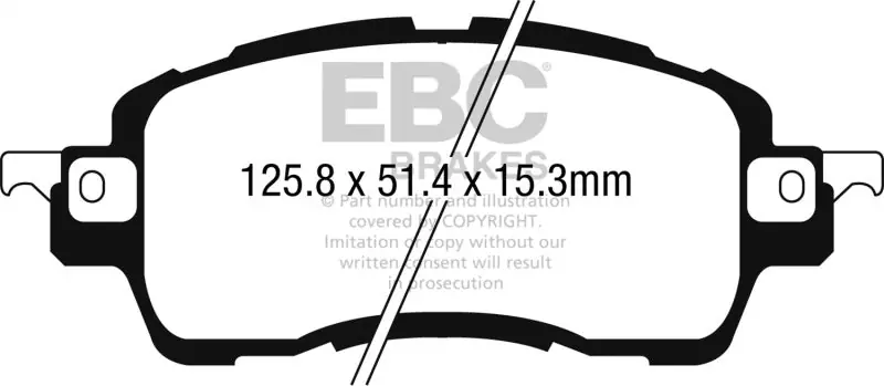 Buy Direct EBC 2016 Scion iA 1.5L Ultimax2 Front Brake Pads