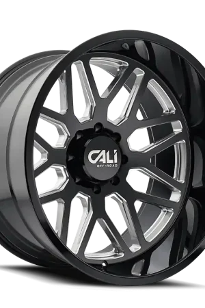 Cast Aluminum Wheels Invader 9115 GB-M 20x10 Milled Gloss Black 5 On 150 Bolt Pattern -25 Offset Cali Offroad Wheels Crafted