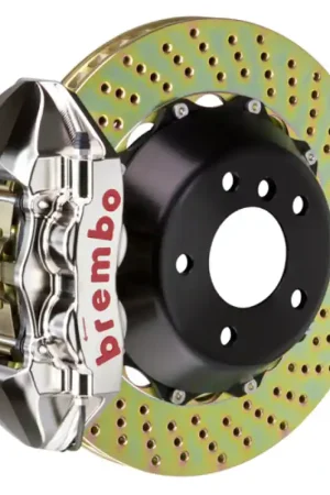 Direct From Manufacturer Brembo 03-09 Range Rover Rear GTR BBK 4 Piston Billet380x28 2pc Rotor Drilled- Nickel Plated