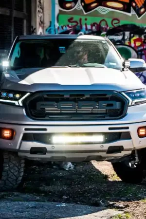 Cali Raised 19-22 Ford Ranger 22 Bumper Hidden Led Light Bar Brackets Kit For - W/ 22 Inch Led Bar Hot Deal