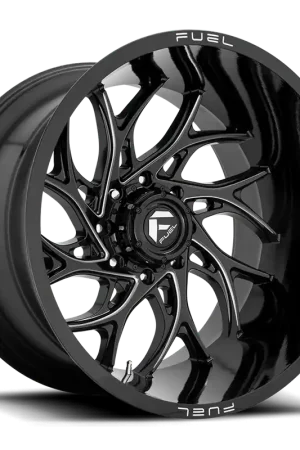 Aluminum Wheels 22X10 Runner D741 5 On 139.7 Gloss Black Milled 78 Bore -18 Offset Fuel Off Road Wheels Premium