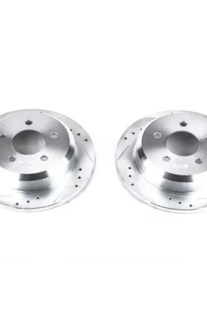 Original Power Stop 93-98 Jeep Grand Cherokee Rear Evolution Drilled & Slotted Rotors - Pair