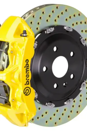 Brembo 06-08 RS4 Front GT BBK 6 Piston Cast 380x34 2pc Rotor Drilled- Yellow Today Only