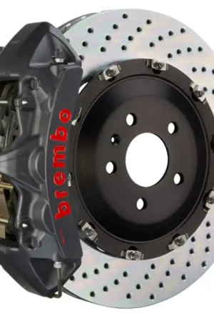 Grab Now Brembo 09-16 Panamera/S/4S/Turbo Front GTS BBK 6 Piston Cast 405x34 2pc Rotor Drilled-Black HA