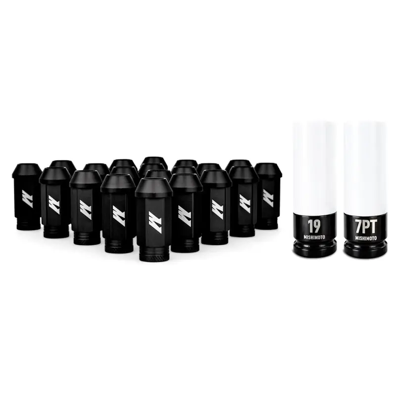 Buy Direct Mishimoto Aluminum Locking Lug Nuts M12x1.25 20pc Set Black