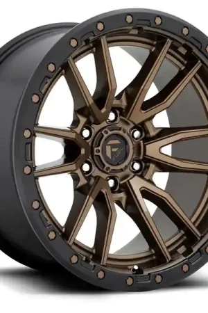 One Day Deal Fuel Offroad Wheels Rebel D681 Bronze with Black Lip 22x10 -13mm Offset 6x139.7 (6x5.5)