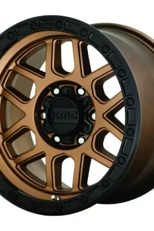 KMC Wheels Mesa KM544 Matte Bronze with Black Lip 17x9 18mm Offset 6x139.7 (6x5.5) Express Delivery