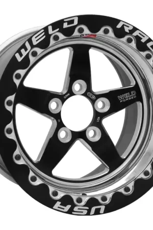Weld S71 15x10.33 / 5x4.5 BP / 5.5in. BS Black Wheel (Medium Pad) - Black Single Beadlock MT Trusted Brand