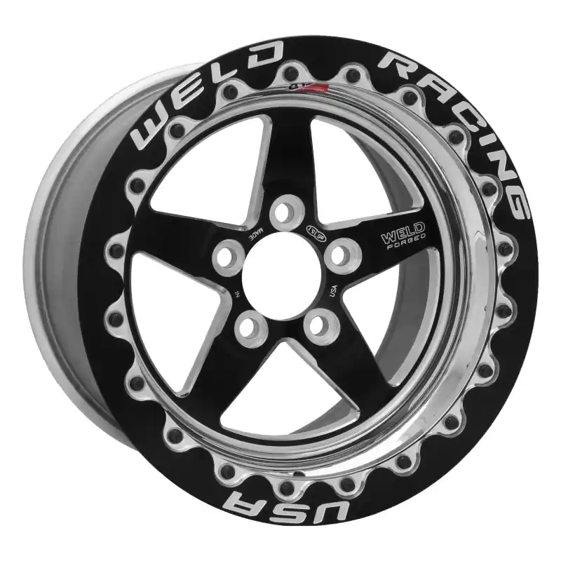 Weld S71 15x10.33 / 5x4.5 BP / 5.5in. BS Black Wheel (Medium Pad) - Black Single Beadlock MT Trusted Brand