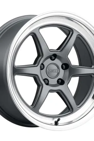 Kansei K14G Roku 18x9.5in / 5x108 BP / 38mm Offset / 63.4mm Bore - Grey & Machined Lip Wheel Exclusive