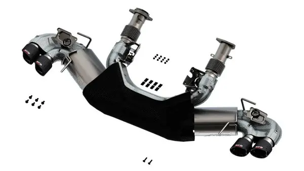 Borla 2020 Chevrolet Corvette C8 6.2L ATAK 3in Exhaust System Dual Round Angle Cut Carbon Fiber Tips Direct From Factory
