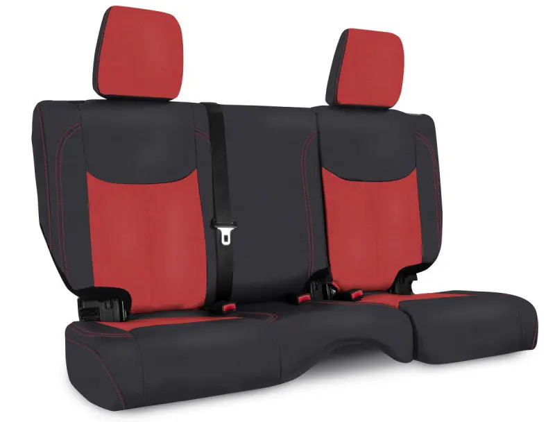 PRP 13-18 Jeep Wrangler JKU Rear Seat Cover/4 door - Black/Red Brand New